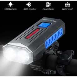 WEST BIKING USB 1000 Lumen Fahrradlicht 360 ° Drehbare Hornbasis Fur Fahrradscheinwerfer Fahrradausrustung, Muster: Blau -Anhänger & Zubehör Verkäufe 37013333 5
