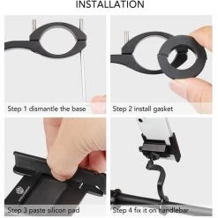 CYCLINGBOX Handyhalter Aus Aluminiumlegierung Mit Erhohtem Verstarkungsbugel. Ruckspiegel Schwarz -Anhänger & Zubehör Verkäufe 37041880 4