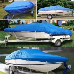 ASUPERMALL Bootsabdeckung Wasserdicht Silber Reflektierend Passend Fur V-HULL TRI-HULL Fischerboot Runabout Bass Boat Heavy Duty Trailerable Fishing SKI Schutz -Anhänger & Zubehör Verkäufe 37638561 5