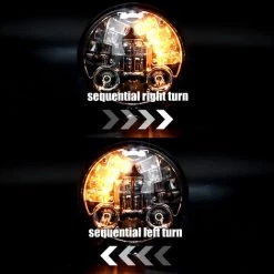 HAPPYSHOPPING New Brightest DOT Approved 80W 5-3/4'' 5,75'' Runder LED-Projektionsscheinwerfer Für Motorräder Schwarz 1 Stück,Schwarz -Anhänger & Zubehör Verkäufe 38636748 4