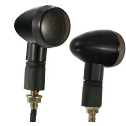 HAPPYSHOPPING Ein Paar Motorrad-LED-Blinker Für Cafe Racer Custom Universal,Schwarz