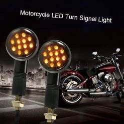 HAPPYSHOPPING Ein Paar Motorrad-LED-Blinker Für Cafe Racer Custom Universal,Schwarz -Anhänger & Zubehör Verkäufe 38637513 5