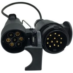 HAPPYSHOPPING Tirol 12V 7 Bis 13 Pin Anhänger Mit Kabeladapter Kabelstecker Anhängerkupplung Stecker & Buchse