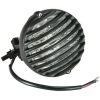 HAPPYSHOPPING H4 12V 55W 5-Zoll-Motorrad-Scalloped-Scheinwerfer Mit Grill-Lampenschirm Chopper Bobber,Schwarz
