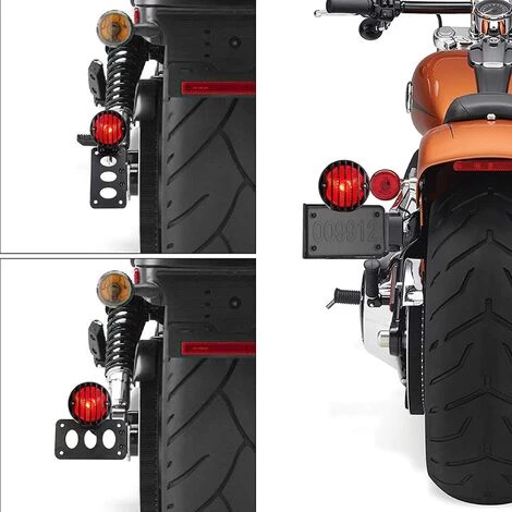 BARES Motorrad Rücklicht Bremslichter 4 '' Einfach Zu Installieren Bremslichtgitter Heck-Kennzeichenhalter Hinteres Bremslicht Für Harley Bobber Dyna Etc. 3 BARES Motorrad Rücklicht Bremslichter 4 '' Einfach Zu Installieren Bremslichtgitter Heck-Kennzeichenhalter Hinteres Bremslicht Für Harley Bobber Dyna Etc. – Bild 3