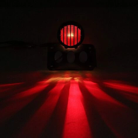 BARES Motorrad Rücklicht Bremslichter 4 '' Einfach Zu Installieren Bremslichtgitter Heck-Kennzeichenhalter Hinteres Bremslicht Für Harley Bobber Dyna Etc. 4 BARES Motorrad Rücklicht Bremslichter 4 '' Einfach Zu Installieren Bremslichtgitter Heck-Kennzeichenhalter Hinteres Bremslicht Für Harley Bobber Dyna Etc. – Bild 4