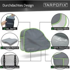 Tarpofix® Deichselhaube Abdeckhaube Mit Doppelt Klickverschluss - Extra Große & Wasserfeste Deichselabdeckung - Anhänger & Wohnwagen Deichselschutzhülle - Deichselabdeckhaube -Anhänger & Zubehör Verkäufe 39493453 5