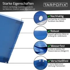 Tarpofix® Anhängerplane 266 X 160 X 10 Cm Inkl. Planenseil - Randverstärkte PKW Anhänger Flachplane Abdeckplane - U.a. Passend Für Eduard 2615 Modelle -Anhänger & Zubehör Verkäufe 39493467 3