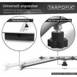 Tarpofix® Anhänger Planenbügel Verstellbar Von 100-145 Cm (2er Set) - Erhöhung & Straffung Der Anhängerplane - Robuste Flachplanenbügel Aus 100% Alu - Spriegel Für Planen -Anhänger & Zubehör Verkäufe 39493474 3
