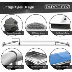 Tarpofix® Anhänger Planenbügel Verstellbar Von 100-145 Cm (2er Set) - Erhöhung & Straffung Der Anhängerplane - Robuste Flachplanenbügel Aus 100% Alu - Spriegel Für Planen -Anhänger & Zubehör Verkäufe 39493474 5