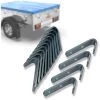 Tarpofix® Planenhaken (20 Stk.) - Netzhaken 50x13x2,5mm Aus Verzinktem Stahl - Anhänger Haken Zur Befestigung Von Anhängerplanen & Anhängernetze - Abspannhaken