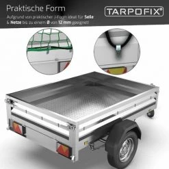 Tarpofix® Planenhaken (20 Stk.) - Netzhaken 50x13x2,5mm Aus Verzinktem Stahl - Anhänger Haken Zur Befestigung Von Anhängerplanen & Anhängernetze - Abspannhaken -Anhänger & Zubehör Verkäufe 39576458 4