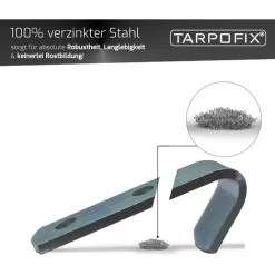 Tarpofix® Planenhaken (20 Stk.) - Netzhaken 50x13x2,5mm Aus Verzinktem Stahl - Anhänger Haken Zur Befestigung Von Anhängerplanen & Anhängernetze - Abspannhaken -Anhänger & Zubehör Verkäufe 39576458 5
