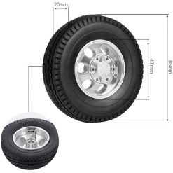 ASUPERMALL 2 Stuck Trailer Vorderrader Mit 7 Speichen Aluminiumlegierung Naben Fur 1/14 Tamiya Tractor Truck RC Climber Trailer -Anhänger & Zubehör Verkäufe 39704326 3