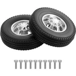 ASUPERMALL 2 Stuck Trailer Vorderrader Mit 7 Speichen Aluminiumlegierung Naben Fur 1/14 Tamiya Tractor Truck RC Climber Trailer -Anhänger & Zubehör Verkäufe 39704326 4