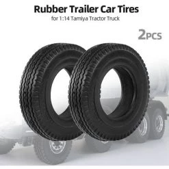 ASUPERMALL 2pcs Anhanger Auto Gummireifen Fur 1:14 Tamiya Traktor Truck RC Kletteranhanger