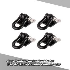 ASUPERMALL 4 Stucke Anhanger Abschleppschnalle Abschleppschakel Haken Fur 1/10 RC Rock Crawler Axial SCX10 TAMIYA CC01 RC4WD D90 D110 Auto LKW
