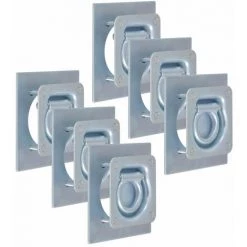 HAPPYSHOPPING Zurrösen Für Anhänger 6 Stk. Verzinkter Stahl 2000 Kg