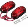 MANTA 12V / 24V 2 LED Seitenmarkierungsleuchten Lampe Für Pkw-LKW-Anhänger E-geprüft DOT Rot (Rot)