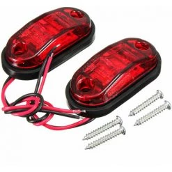 MANTA 12V / 24V 2 LED Seitenmarkierungsleuchten Lampe Für Pkw-LKW-Anhänger E-geprüft DOT Rot (Rot)