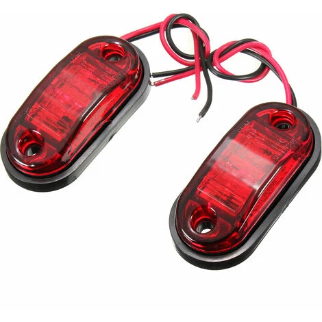 MANTA 12V / 24V 2 LED Seitenmarkierungsleuchten Lampe Für Pkw-LKW-Anhänger E-geprüft DOT Rot (Rot) 4 MANTA 12V / 24V 2 LED Seitenmarkierungsleuchten Lampe Für Pkw-LKW-Anhänger E-geprüft DOT Rot (Rot) – Bild 4