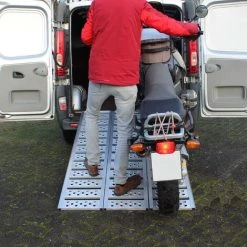 BAUMARKTPLUS TrutzHolm® Alu Auffahrrampe 174cm Rampe 3 Fach Faltbar 1020 Kg Verladerampe Dreifachrampe Breitrampe Motorradrampe -Anhänger & Zubehör Verkäufe 41305864 3