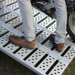 BAUMARKTPLUS TrutzHolm® Alu Auffahrrampe 174cm Rampe 3 Fach Faltbar 1020 Kg Verladerampe Dreifachrampe Breitrampe Motorradrampe -Anhänger & Zubehör Verkäufe 41305864 4