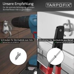 Tarpofix® Dreiloch Planenhaken Mit Öse (10 Stk.) | Kombi Netzhaken Aus Verzinktem Guss | Anhänger Haken Zur Befestigung Von Anhängerplanen & Anhängernetze | Abspannhaken -Anhänger & Zubehör Verkäufe 42671725 4
