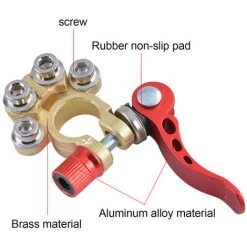 ASUPERMALL 1 Pair Messing Material Automotive Auto Top Post Batterieklemmen Draht Kabelklemme Anschluss Anschlusse Autozubehor -Anhänger & Zubehör Verkäufe 43178636 3