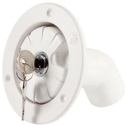 ASUPERMALL Schwerkraft-Wasser-Einlass-abschließbare Kappe Mit Schloss, Lukenfilter Abschließbar Fur RV Boat Camper Anhanger Caravan