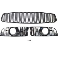 ASUPERMALL Vorderer Stoßfanger Mit Nebelscheinwerfer-Abdeckung Drei Teile Set Ersatz Fur BMW E90 E92 E93 Bis M3