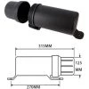 ASUPERMALL Universal Motorrad-Werkzeug-Rohr-Kit, 84-125 Mm Durchmesser Wasserdichter Lagerkanister Mit Montagekrawatten