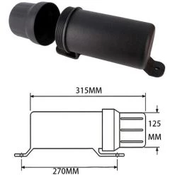 ASUPERMALL Universal Motorrad-Werkzeug-Rohr-Kit, 84-125 Mm Durchmesser Wasserdichter Lagerkanister Mit Montagekrawatten