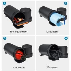 ASUPERMALL Universal Motorrad-Werkzeug-Rohr-Kit, 84-125 Mm Durchmesser Wasserdichter Lagerkanister Mit Montagekrawatten -Anhänger & Zubehör Verkäufe 43180990 3