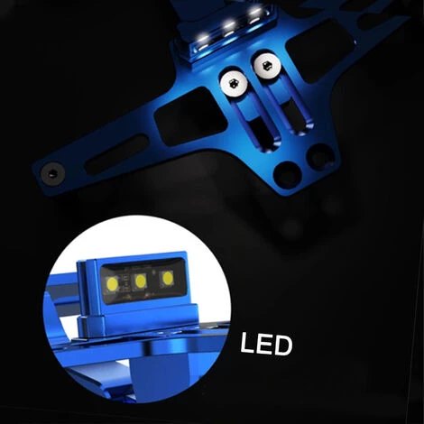 ASUPERMALL Motorrad-Kennzeichenhalterung Mit LED-Leuchten Kennzeichenhalter Aluminiumlegierung Universalgold 5 ASUPERMALL Motorrad-Kennzeichenhalterung Mit LED-Leuchten Kennzeichenhalter Aluminiumlegierung Universalgold – Bild 5