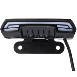 ASUPERMALL Universal 12-80V-Lenkung + Fahren + Bremsen + Kennzeichen-Plattenlampe + Dual-blinkende Schwellenlampe Fur Motorradstraße Fahrrad Cruiser Chopper