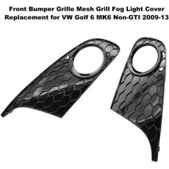 ASUPERMALL Vordere Stoßfangergitter Mesh Grill Nebelscheinwerferabdeckung Fur VW Golf 6 Mk6 Nicht-GTI 2009-13 -Anhänger & Zubehör Verkäufe 43184160 4