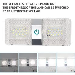 ASUPERMALL Vislone 48LEDS Deckenleuchte Innenraum Doppelkuppel Deckenleuchten Fur RV Boat Camper Anhanger -Anhänger & Zubehör Verkäufe 43184276 3