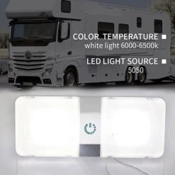 ASUPERMALL Vislone 48LEDS Deckenleuchte Innenraum Doppelkuppel Deckenleuchten Fur RV Boat Camper Anhanger -Anhänger & Zubehör Verkäufe 43184276 4