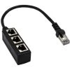 ASUPERMALL RJ45 Weibliche 1 Bis 3Port-Buchse-Adapter-Schnittstelle, RJ45-Netzwerk-Splitter-Adapter, Ethernet-Kabel-Extender-Stecker, Ethernet-Buchse-Anschlussadapter