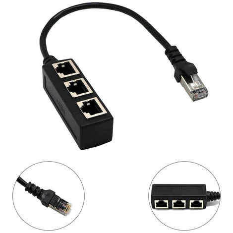 ASUPERMALL RJ45 Weibliche 1 Bis 3Port-Buchse-Adapter-Schnittstelle, RJ45-Netzwerk-Splitter-Adapter, Ethernet-Kabel-Extender-Stecker, Ethernet-Buchse-Anschlussadapter 3 ASUPERMALL RJ45 Weibliche 1 Bis 3Port-Buchse-Adapter-Schnittstelle, RJ45-Netzwerk-Splitter-Adapter, Ethernet-Kabel-Extender-Stecker, Ethernet-Buchse-Anschlussadapter – Bild 3