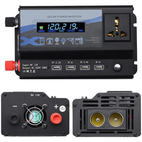 ASUPERMALL 360W Power Inverter Car 12V DC In 220 V AC-Wandler Mit LCD-Display Und LED-Licht 4 USB-Anschlusse Autoladegerat-Ports Fur Smartphones Laptops-Tabletten 4 ASUPERMALL 360W Power Inverter Car 12V DC In 220 V AC-Wandler Mit LCD-Display Und LED-Licht 4 USB-Anschlusse Autoladegerat-Ports Fur Smartphones Laptops-Tabletten – Bild 4