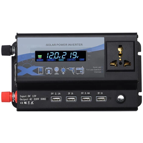 ASUPERMALL 360W Power Inverter Car 12V DC In 220 V AC-Wandler Mit LCD-Display Und LED-Licht 4 USB-Anschlusse Autoladegerat-Ports Fur Smartphones Laptops-Tabletten 5 ASUPERMALL 360W Power Inverter Car 12V DC In 220 V AC-Wandler Mit LCD-Display Und LED-Licht 4 USB-Anschlusse Autoladegerat-Ports Fur Smartphones Laptops-Tabletten – Bild 5