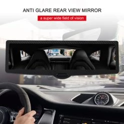ASUPERMALL Anti-Blend-Ruckfahrspiegel, Saugnapf Universal Ruckspiegel Mit Umgebungsbeleuchtung, 360 ° Einstellbar Fur Den Fahrzeugwagen, 248 * 70mm -Anhänger & Zubehör Verkäufe 43185972 4