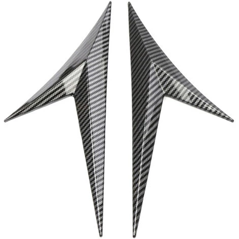ASUPERMALL Auto Spoiler Seitenflugellippe 2 Stucke Schwarz Kohlefaserblattform V-formig Kein Logo Fur Alle Fahrzeuge 2 ASUPERMALL Auto Spoiler Seitenflugellippe 2 Stucke Schwarz Kohlefaserblattform V-formig Kein Logo Fur Alle Fahrzeuge – Bild 2