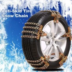 ASUPERMALL Schneekette Anti-Skid-Reifen Schneeketten, Not-Traktion Auto Schnee-Reifenketten Universal Fur Fahrzeug Off-Road-LKW / SUV Safe-Reifen-Radkette -Anhänger & Zubehör Verkäufe 43186060 4