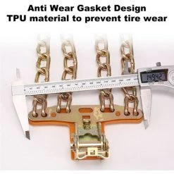 ASUPERMALL Schneekette Anti-Skid-Reifen Schneeketten, Not-Traktion Auto Schnee-Reifenketten Universal Fur Fahrzeug Off-Road-LKW / SUV Safe-Reifen-Radkette -Anhänger & Zubehör Verkäufe 43186060 5
