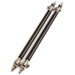 ASUPERMALL 2 Stucke 100-200mm Verstellbare Vordere Stoßfanger-Klopfen-Splitter-Streifen-Blechstutzstange