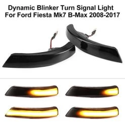 ASUPERMALL 2 STuCKE Dynamische Blinker Licht LED Seitenflugel Ruckspiegelanzeige Blinker Licht Ersatz Fur Ford Fiesta Mk7 B-Max 2008-2017