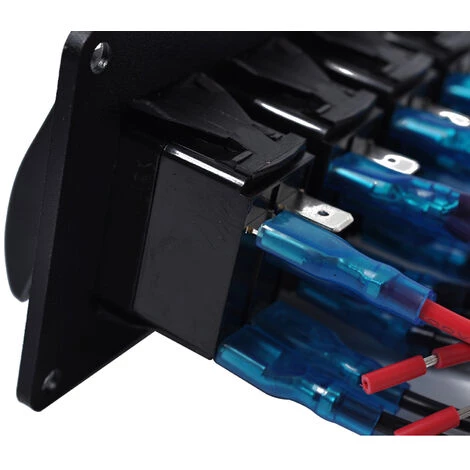 ASUPERMALL 4 Gang 5 Pin Rocker Switch Panel, Wasserdichte Ein-Aus-Backlit-Kippschalter Fur Autofahrzeug-Anhanger-Truck-SUV-Marineboot, Schiff, 12V, On-Off-Panel Mit LED 3 ASUPERMALL 4 Gang 5 Pin Rocker Switch Panel, Wasserdichte Ein-Aus-Backlit-Kippschalter Fur Autofahrzeug-Anhanger-Truck-SUV-Marineboot, Schiff, 12V, On-Off-Panel Mit LED – Bild 3
